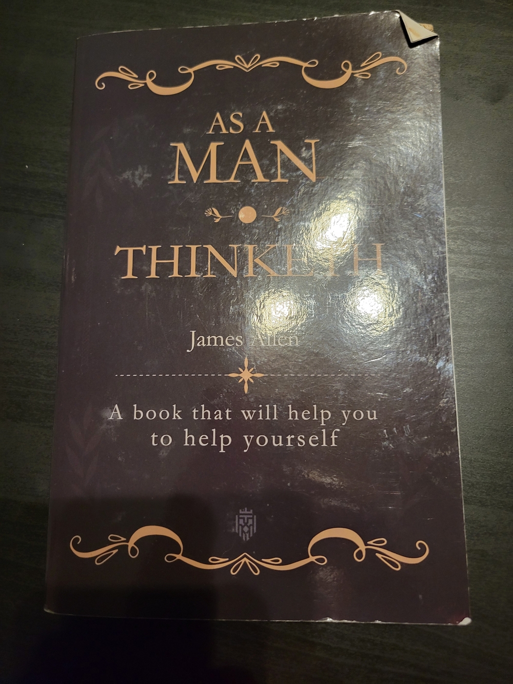 Chronicle Books Dark Purple and Gold "As a Man Thinketh"